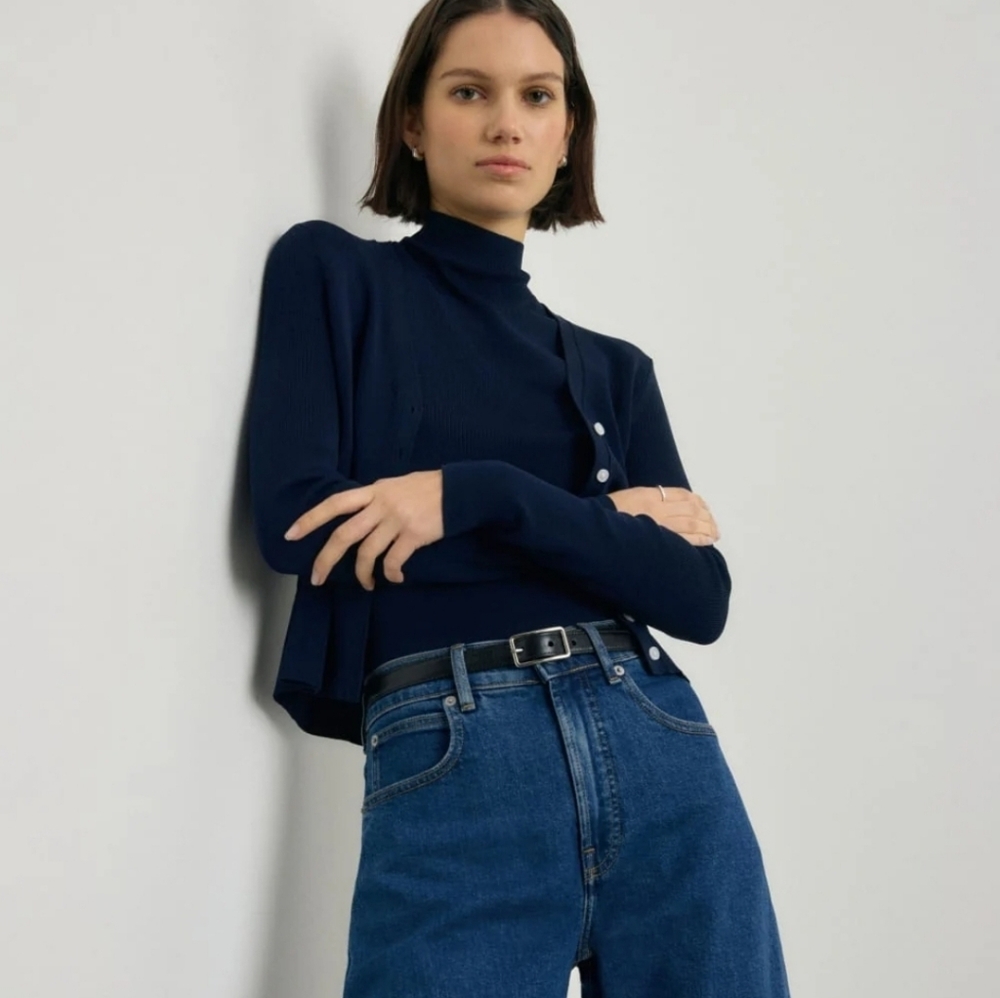 Everlane The Viscose Knit Cardigan Nwt